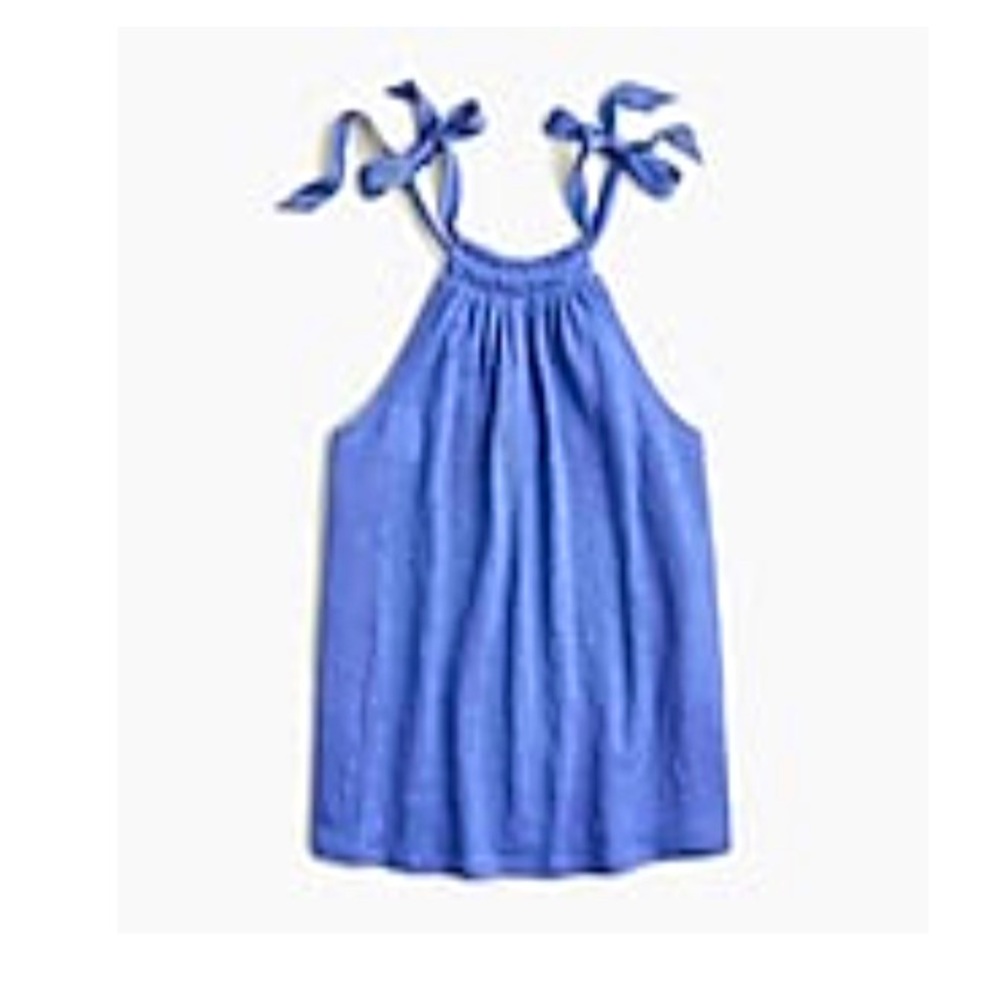 J. CREW BOW-TIE LINEN TANK TOP